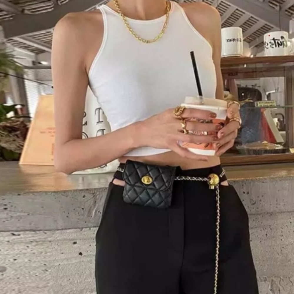 COPY - Luxury design chain belt with micro purse